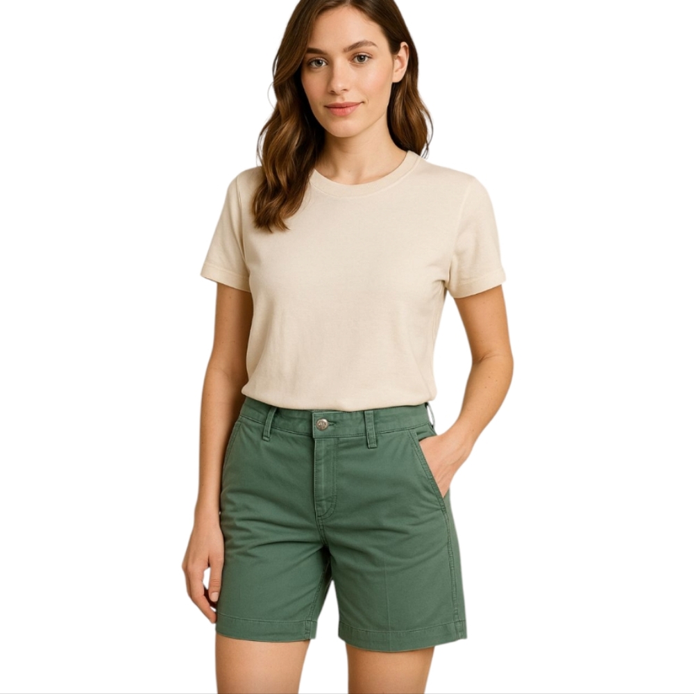 Dolce & Gabbana Vintage Green Chino Shorts Women's Size 31 Preppy Y2K 90s D&G